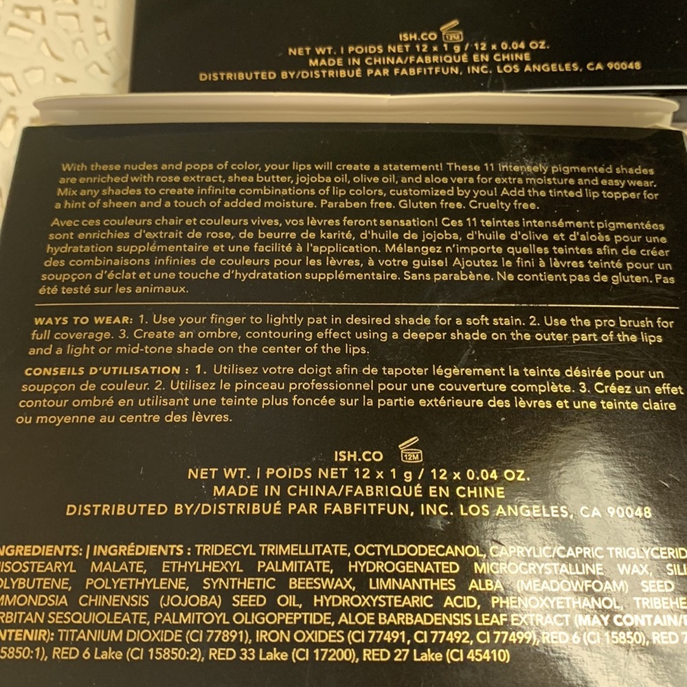 ISH lip statement palette NIB 12 Beautiful Shades Pinks, Reds, Tans. - Picture 9 of 13